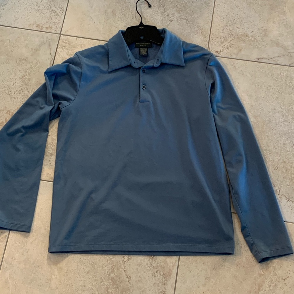 Banana Republic Stretch long sleeve polo size S